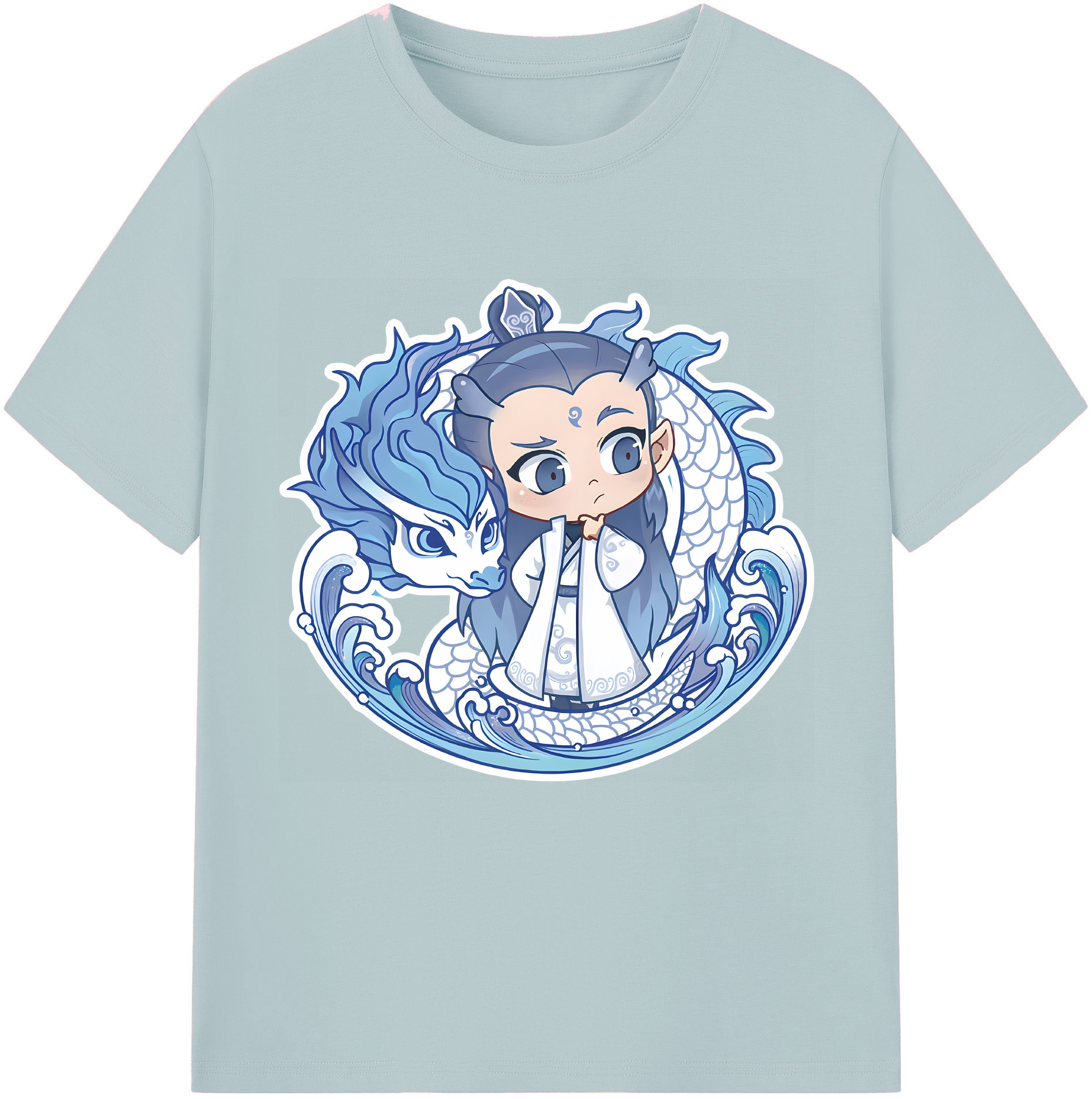 （画像用） Ne Zha 2 ナタ 魔童の大暴れ 綿100％半袖Tシャツ（フロントプリント）